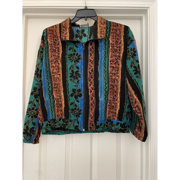Vintage Erin London Pattern Zip Up Jacket - Picture 1 of 7